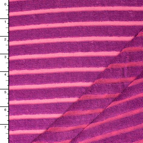 Hot Pink Burnout Stripe Cotton Fabric